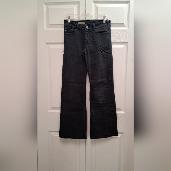 Ag Adriano Goldschmied Denim - Ag Adriano Goldschmied Black Flare Wide Leg Jeans